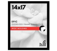Americanflat 14x17 Picture Frame with Polished Plexiglass - Black Picture Frame - Wide Photo Frames Made of Engineered Wood for Vertical or Horizontal Wall Display - Epic Collection - Black