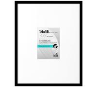 Americanflat 14x18 Picture Frame in Black - Use as 5x7 Picture Frame with Mat or 14x18 Frame Without Mat - Thin Border Photo Frame with Plexiglass Cover - Vertical or Horizontal Wall Display