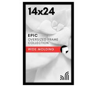 Americanflat 14x24 Poster Frame with Polished Plexiglass - Black Picture Frame with Engineered Wood - Epic Collection - Wide Photo Frame for Wall Display