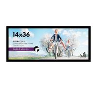 Americanflat 14x36 Poster Frame with Polished Plexiglass - Signature Collection - Gallery-Style Frames Made of Engineered Wood - Photo Frame for Wall Display - Black