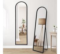 Americanflat 15x59 Arched Mirror with Stand- Large Hanging Mirrors with Durable Frame - Modern Mirror for Bathroom, Bedroom, Living Room - Mirrors for Wall Display and Home Decor - Black