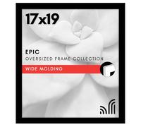 Americanflat 17x19 Picture Frame with Polished Plexiglass - Black Picture Frame - Wide Photo Frames Made of Engineered Wood for Vertical or Horizontal Wall Display - Epic Collection - Black