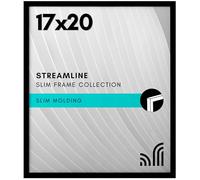 Americanflat 17x20 Picture Frame with Polished Plexiglass - Streamline Collection - Thin Border Picture Frame for Wall Display - Hanging Hardware Included - Black