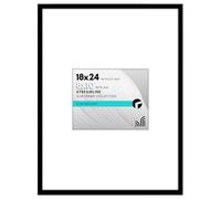 Americanflat 18x24 Picture Frame with Polished Plexiglass - Gallery Matted Frame Fits 10x8 Photos with Mat or Use as 18x24 Frame Without Mat - Thin Border Gallery Frame - Streamline Collection - Black