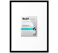 Americanflat 18x24 Poster Frame in Black - Use as 8x10 Picture Frame with Mat or 18x24 Frame Without Mat - Thin Border Photo Frame with Plexiglass Cover - Vertical or Horizontal Wall Display