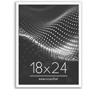 Americanflat 18x24 Poster Frame with Polished Plexiglass - Streamline Collection - Thin Border Picture Frame for Wall Display - Hanging Hardware Included - White