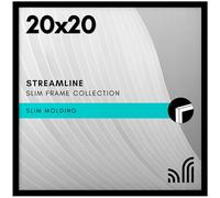 Americanflat 20x20 Picture Frame with Polished Plexiglass - Streamline Collection - Thin Square Picture Frame for Wall Display - Hanging Hardware Included - Black