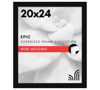Americanflat 20x24 Picture Frame with Polished Plexiglass - Black Picture Frame - Wide Photo Frames Made of Engineered Wood for Vertical or Horizontal Wall Display - Epic Collection - Black