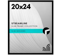 Americanflat 20x24 Picture Frame with Polished Plexiglass - Streamline Collection - Thin Border Picture Frame for Wall Display - Hanging Hardware Included - Black