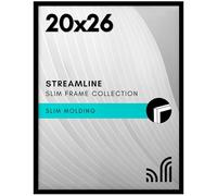 Americanflat 20x26 Picture Frame with Polished Plexiglass - Streamline Collection - Thin Border Picture Frame for Wall Display - Hanging Hardware Included - Black