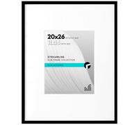 Americanflat 20x26 Picture Frame with Polished Plexiglass - Use as 11x14 Frame with Mat or 20x26 Frame Without Mat - Streamline Collection - Thin Picture Frame for Wall Display - Black