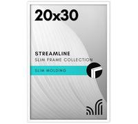 Americanflat 20x30 Poster Frame in White - Thin Border Photo Frame with Polished Plexiglass - Wall Picture Frame with Hanging Hardware Included for Horizontal or Vertical Display Format