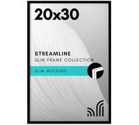 Americanflat 20x30 Poster Frame with Polished Plexiglass - Streamline Collection - Thin Border Picture Frame for Wall Display - Hanging Hardware Included - Black