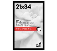 Americanflat 21x34 Picture Frame with Polished Plexiglass - Black Picture Frame - Wide Photo Frames Made of Engineered Wood for Vertical or Horizontal Wall Display - Epic Collection - Black