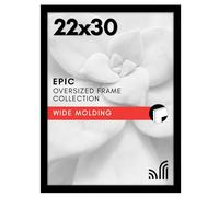 Americanflat 22x30 Picture Frame with Polished Plexiglass - Black Picture Frame - Wide Photo Frames Made of Engineered Wood for Vertical or Horizontal Wall Display - Epic Collection - Black