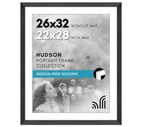 Americanflat 26x32 Poster Frame - Matted to 22x28 - Black