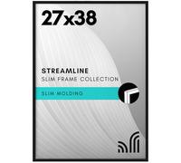 Americanflat 27x38 Poster Frame in Black - Thin Border Photo Frame with Polished Plexiglass - Wall Picture Frame with Hanging Hardware Included for Horizontal or Vertical Display Format