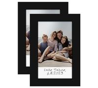 Americanflat 2x3 Picture Frame - Set of 2 - Use as 2x3 Frame for Instant-Print Photos - Black Mini Picture Frames for Tabletop and Wall Display with Polished Crystal-Clear Glass