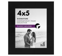 Americanflat 4x5 Picture Frame with Shatter-Resistant Glass - Signature Collection - Gallery-Style Frames Made of Engineered Wood - Photo Frame for Tabletop and Wall Display - Black
