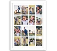 Americanflat 4x6 Collage Picture Frame with Polished Plexiglass - Multi Picture Frames Fit Sixteen 4x6 Photos or Use as One 18x26 Poster Frame for Wall Display - Signature Collection - White