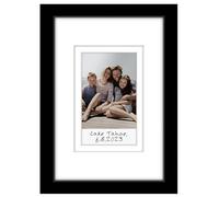 Americanflat 4x6 Picture Frame - Use as 2x3 Frame for Instant-Print Photos - Mini Picture Frame with Double White Mat, Shatter-Resistant Glass, Hanging Hardware, and Easel for Wall or Tabletop - Black