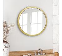Americanflat 50 cm Gold Round Mirror for Wall - Circle Mirror for Bathroom, Bedroom, Entryway, and Living Room with Hanging Hardware Included - Durable Home Wall Decor