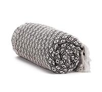 Americanflat 50x60 Throw Blanket - Soft and Breathable Cotton Throw Blanket for Couch, Bed, Chair - Decorative Blankets Perfect for Home, Office, or Outdoor Use - Black and Cream Mini Diamond Design