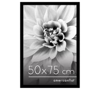 Americanflat 50x75 cm Picture Frame with Polished Plexi Cover - Wide Photo Frames Made of Engineered Wood for Vertical or Horizontal Wall Display - Epic Collection - Black