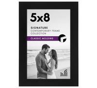 Americanflat 5x8 Picture Frame with Shatter-Resistant Glass - Signature Collection - Gallery-Style Frames Made of Engineered Wood - Photo Frame for Tabletop and Wall Display - Black