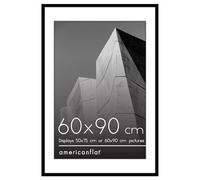 Americanflat 60x90 cm Picture Frame with Polished Plexi Cover - Use as 50x75 cm Wall Photo Frame with Mount or Display 60x90 cm Photo without Mount - Streamline Collection - Black