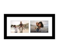 Americanflat 6x14 Collage Picture Frame with Shatter-Resistant Glass - Fits Two 4x6 Photos or One 6x14 Photo - Gallery Wall Frame Set - Signature Collection - Photo Frame for Wall or Tabletop - Black