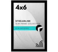 Americanflat 6x4 Photo Frame in Black - Thin Border Photo Frame with Shatter Resistant Glass - Horizontal and Vertical Formats for Wall and Tabletop
