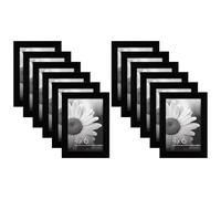 Americanflat 6x4 Photo Frames - Set of 12 - Gallery Wall Picture Frame Set in Black - Engineered Wood with Polished Plexiglass - Horizontal and Vertical Formats for Wall and Tabletop