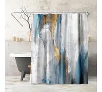 Americanflat 71x74 Abstract Shower Curtain - 100% Polyester Shower Curtain with 12 Hooks - Shower Curtains for Bathroom - Art Shower Curtain by PI Creative Art