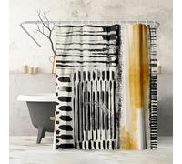 Americanflat 71x74 Abstract Shower Curtain - 100% Polyester Shower Curtain with 12 Hooks - Shower Curtains for Bathroom - Art Shower Curtain by PI Creative Art