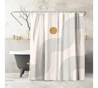 Americanflat 71x74 Boho Shower Curtain - 100% Polyester Shower Curtain with 12 Hooks - Shower Curtains for Bathroom - Art Shower Curtain by Tetyana Karankovska
