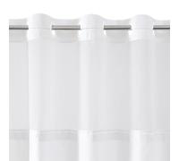 Americanflat 72x75 Hookless Shower Curtain - Water-Resistant Abstract Shower Curtain with Sheer Panel, Snap-in Liner, and Durable Grommets - 100% Polyester - Grey and White Bathroom Curtains