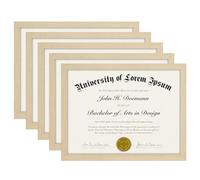 Americanflat 8.5x11 Diploma Frame with Polished Plexiglass - Set of 5 - Legacy Collection - Gallery Wall Frame Set for Tabletop and Wall Display - Natural Oak