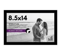 Americanflat 8.5x14 Picture Frame with Shatter-Resistant Glass - Gallery Style Frame with Engineered Wood - Signature Collection - Photo Frame for Wall Display - Black