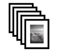 Americanflat 8x10 Picture Frame Set of 5 in Black - Use as 5x7 Picture