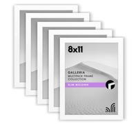 Americanflat 8x11 Picture Frame Set of 5 in White - Picture Frames Collage Wall Decor with Plexiglass Cover, Hanging Hardware, and Easel - Gallery Wall Frame Set for Wall or Tabletop Display