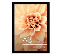 Americanflat A3 Picture Frame in Black - Engineered Wood with Shatter Resistant Glass - Horizontal and Vertical Formats for Wall - 29.7x42 cm