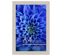 Americanflat A4 Picture Frame in Light Wood - Engineered Wood with Shatter Resistant Glass - Horizontal and Vertical Formats for Wall and Tabletop