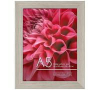 Americanflat A5 Photo Frame in Driftwood - Engineered Wood with Shatter Resistant Glass - Horizontal and Vertical Formats for Wall and Tabletop - 14.8x21 cm