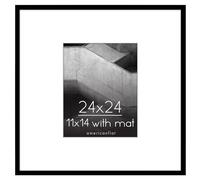 Americanflat Black Photo Frame 25 x 35 cm - Use as a 25 x 35 cm Fine Border Photo Frame with Mount or 60 x 60 cm Frame without Mat