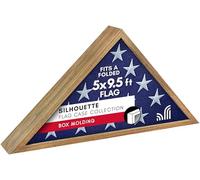 Americanflat Large Flag Display Case - Fits Folded 5x9.5' Burial Flags - Silhouette Collection - Display Box for Wall or Tabletop - Barn Wood