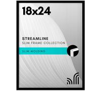 Americanflat Poster Frame 18x24 Thin Edge Picture Frame with Polished Plexiglass Wall Picture Frame with Hanging Hardware Included for Landscape or Landscape Display