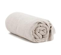 Americanflat Soft and Breathable Cotton Throw Blanket for Couch Bed Chair Decorative Blankets Perfect for Home, Office or Outdoor Cream Herringbone 50 x 60