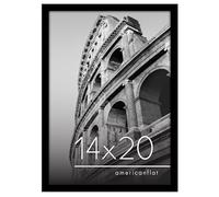 Americanflat White Photo Frame 35 x 50 cm - MDF Wood Wall Frame, Plexiglass and Hooks on Back
