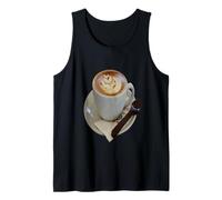 Americano Coffee with Tulip Design and Chocolate Spoon Tank Top